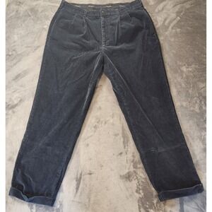 Brooks Brothers Pants Brown 40x32 Elliot Corduroy Pleated Cuffed Hong Kong VTG